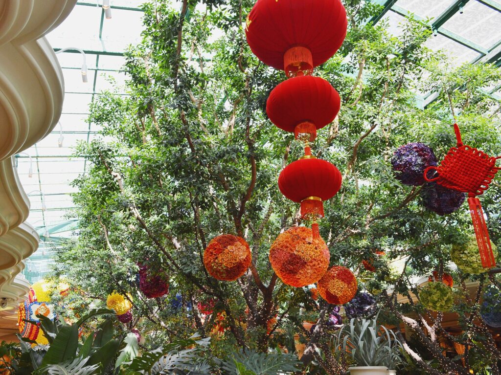 Chinese New Year ( Year of the Horse) display at Wynn Las Vegas on the Las Vegas Strip.